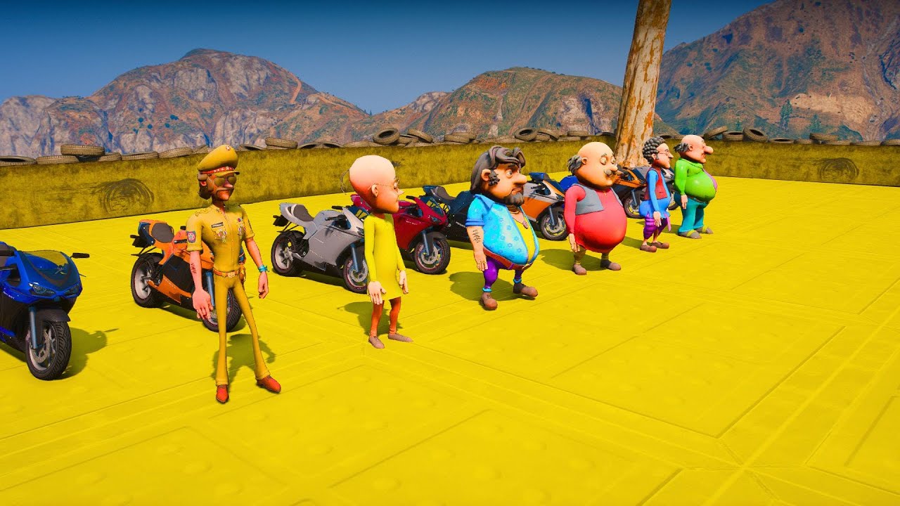 Motu Patlu Impossible Hard Parkour Ramp Race Challenge In Gta 5