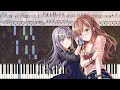 【バンドリ】陽だまりロードナイト / Roselia (full ver) ピアノ アレンジ 楽譜