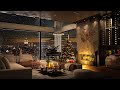 Smooth jazz nights in new york apartments  relax and unwind snowfall in the city 