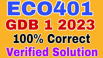 Eco401 Gdb 1 Spring 2023 || ECO401 Gdb Solution 2023 || Eco401 gdb 1 Solution 2023 #eco401gdb2023