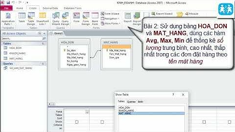 Bài tập và thực hành 7 (tin 12): MẪU HỎI TRÊN NHIỀU BẢNG
