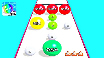 Faster Run 2048 - Ball game 3D ! All Levels Gameplay Part 29 android,ios