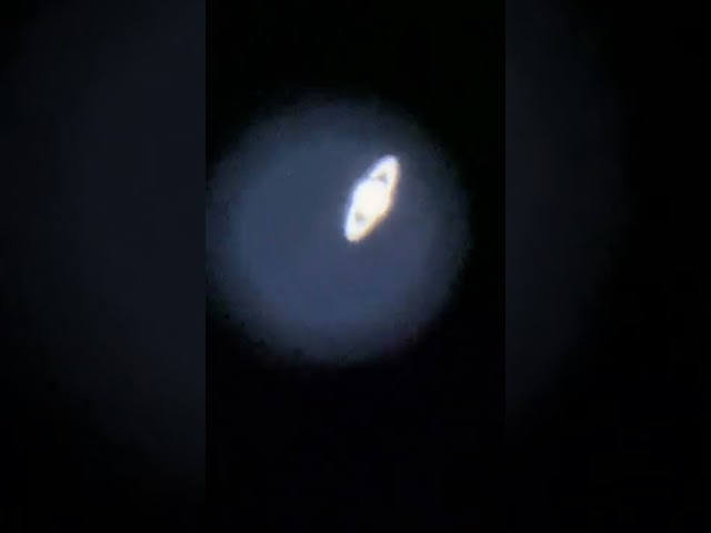 Live view of Saturn through my telescope #shorts #fyp class=