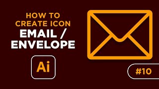 Learn How to Create Email or Envelope Icon in Illustrator #Shorts
