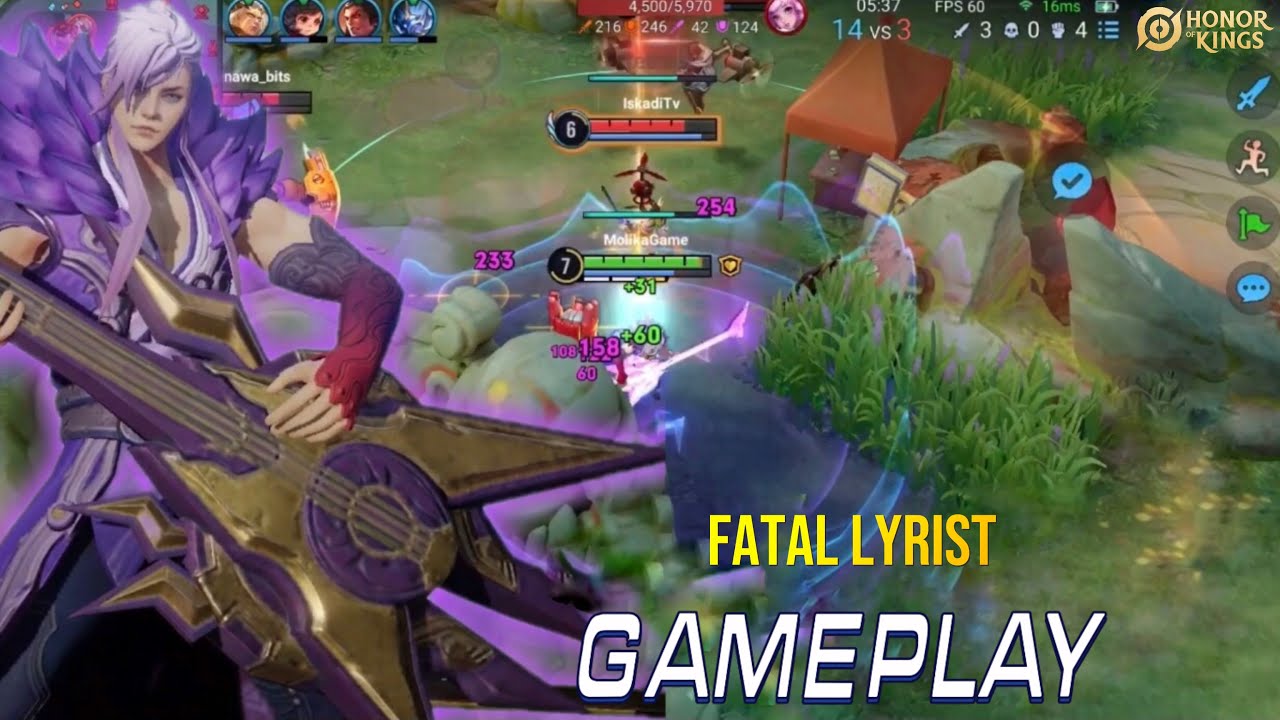 Hok: Best Magic Midland Hero Fatal Lyrist Gameplay Honor Of Kings🔥