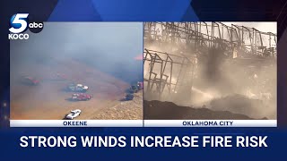 Strong winds bring increased fire danger and stir up pollen Monday in Oklahoma