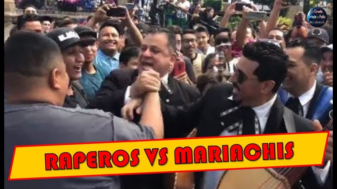 Mariachi Vs Rapper Duelo de Raperos vs Mariachis en Tlaquepaque - YouTube