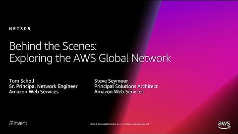 AWS re:Invent 2018: Behind the Scenes: Exploring the AWS Global Network (NET305)
