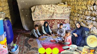 🔥🏔️ Nomadic Life:Nomadic Women Baking Traditional Bread|Survival in Iran's Untouched Nature 🍞