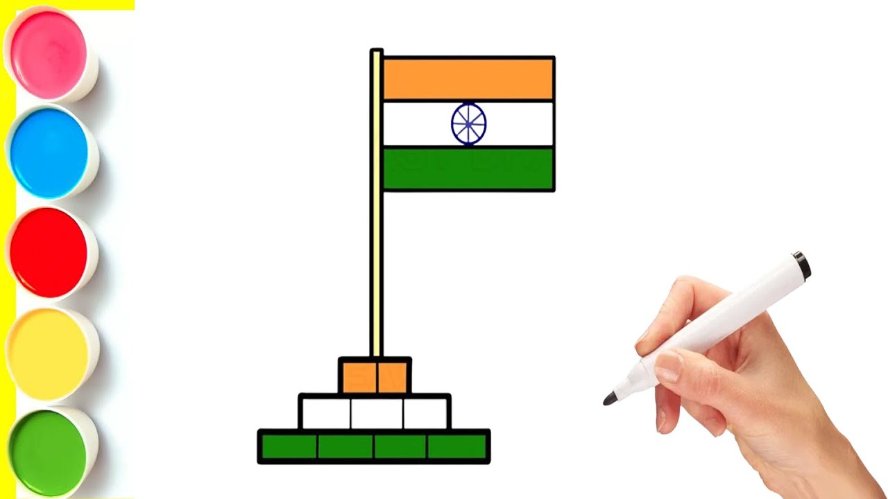 How to draw Indian flag drawing || Independence Day || step by step || Easy drawing