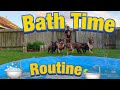 Bath Routine! It’s time for the bigs one’s to take a bath!
