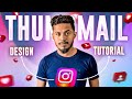 Youtube thumbnail design in photoshop  thumbnail design process for beginner