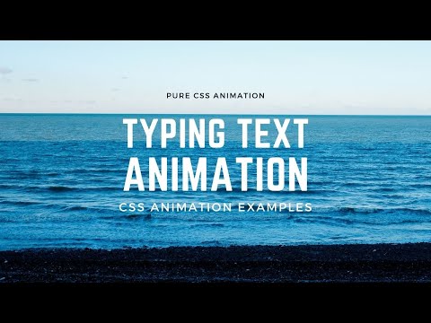 Pure CSS Typing Text Animation | CSS Animation Examples