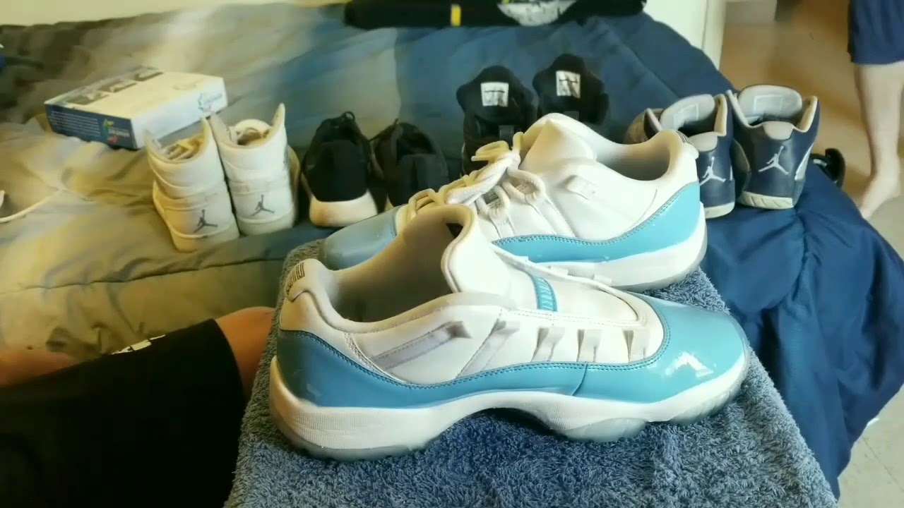 UNC Jordan's 11 refreshed shoe cleaner before and after YouTube