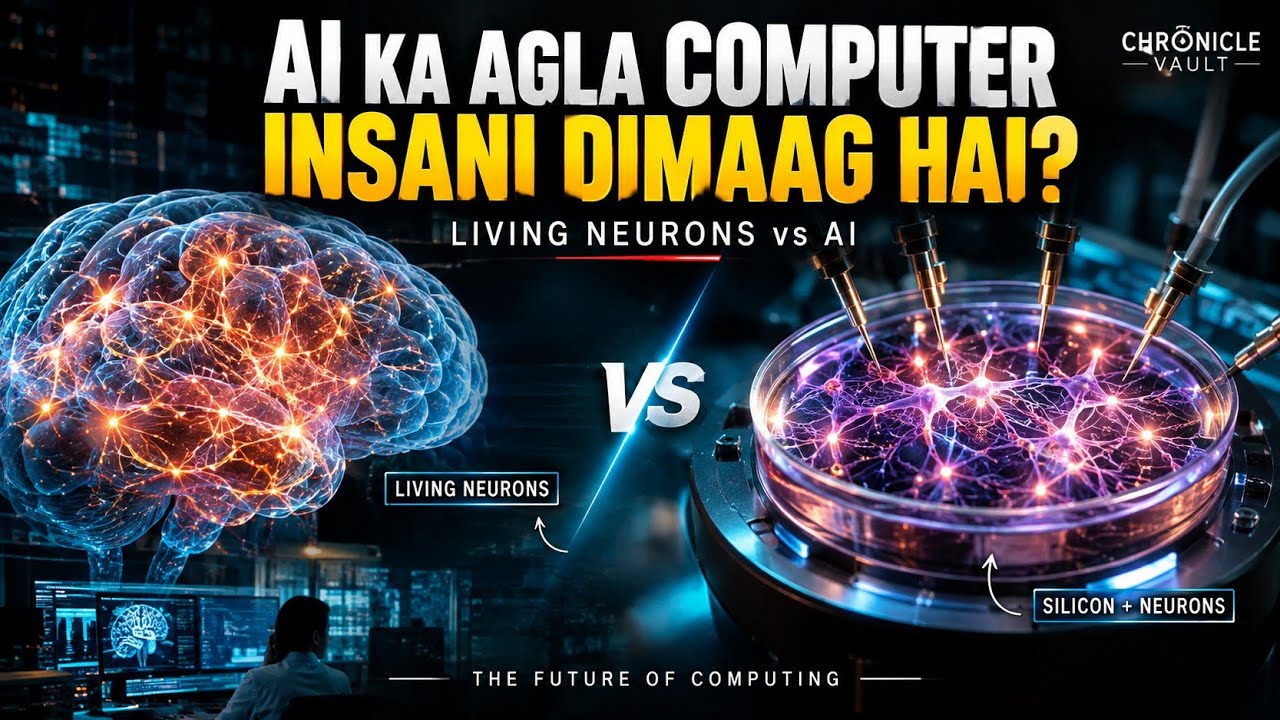 AI Ka Agla Computer Insani Dimaag Hai? 🧠💻 | Living Neurons vs AI | CHRONICLE VAULT