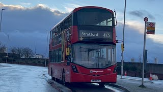 *LAST DAY* Journey on Stagecoach London Route 473 to Connaught Bridge. Streetdeck 18916 (SK19 FDG)