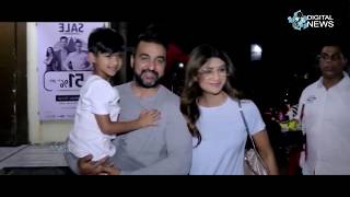 Shilpa Shetty And Husband Raj Kundra With Son Viaan Spotted Post Movie Show