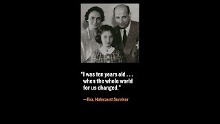 Holocaust Survivor Eva Recalls When Hatred Against Jews Shattered Her World.