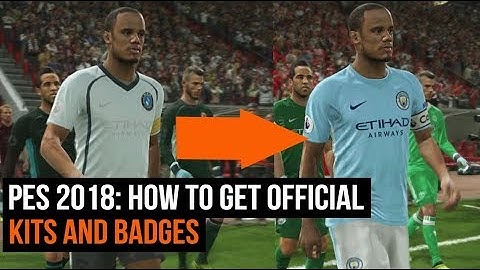 PES 2018 - How to get all the official kits and badges with an option file