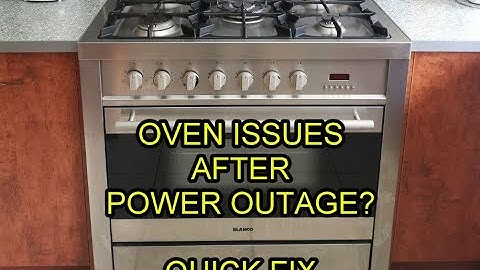 Oven issues after power outage