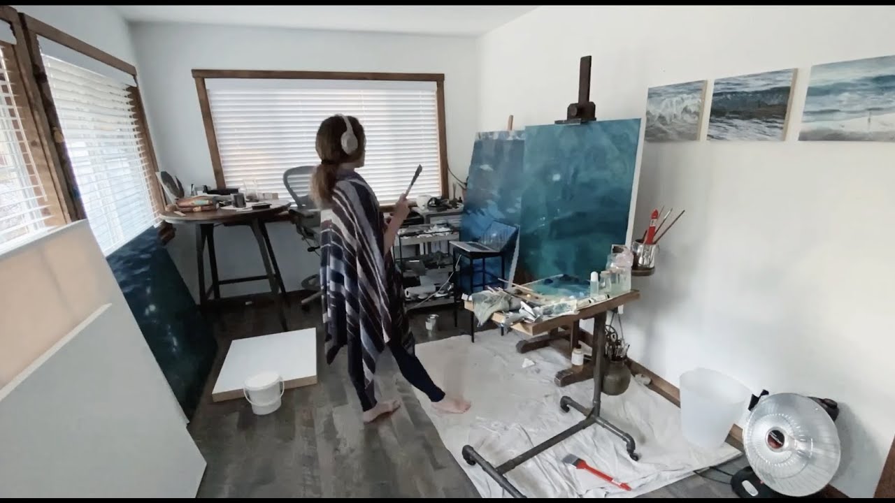 A day in the studio: Painting water - YouTube