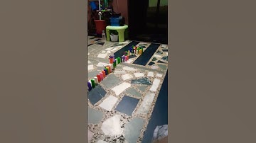 a new type of a sprial with the zigzag domino building #trending domino