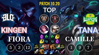 BLG Kingen Fiora vs JAG TaNa Camille Top - KR Patch 10.20