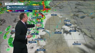 Details Strong to severe thunderstorms possible late this afternoon and evening Guide