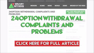 24option Withdrawal Complaints and Problems