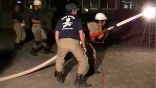 夜間訓練　稲田小　20120704　指揮者、1番員