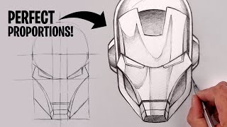 how to draw iron man step by step tutorial