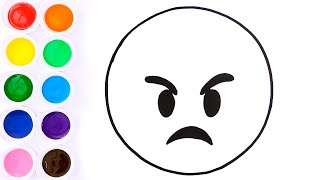 Dibuja y Colorea un Emoji Enojado 😡 Dibujos Fáciles y Rápidos / FunKeep