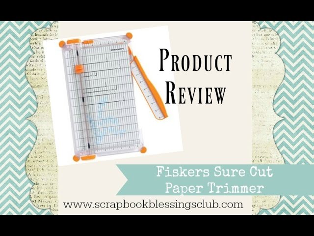 Fiskars SureCut Deluxe Craft Paper Trimmer - 12” Cut Length - Craft Paper  Cutter with Grid Lines - Silver/Orange