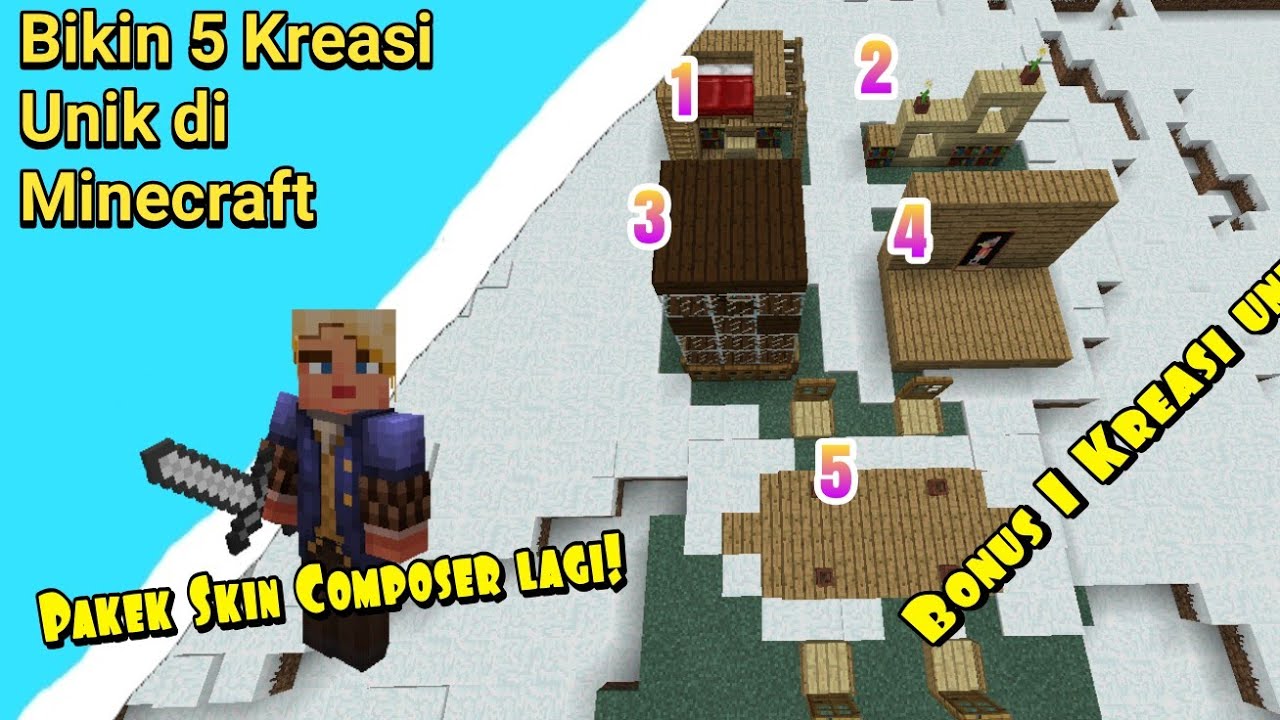 Bikin 5 Kreasi unik di minecraftMinecraft Indonesia YouTube