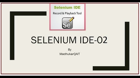 Selenium IDE-02