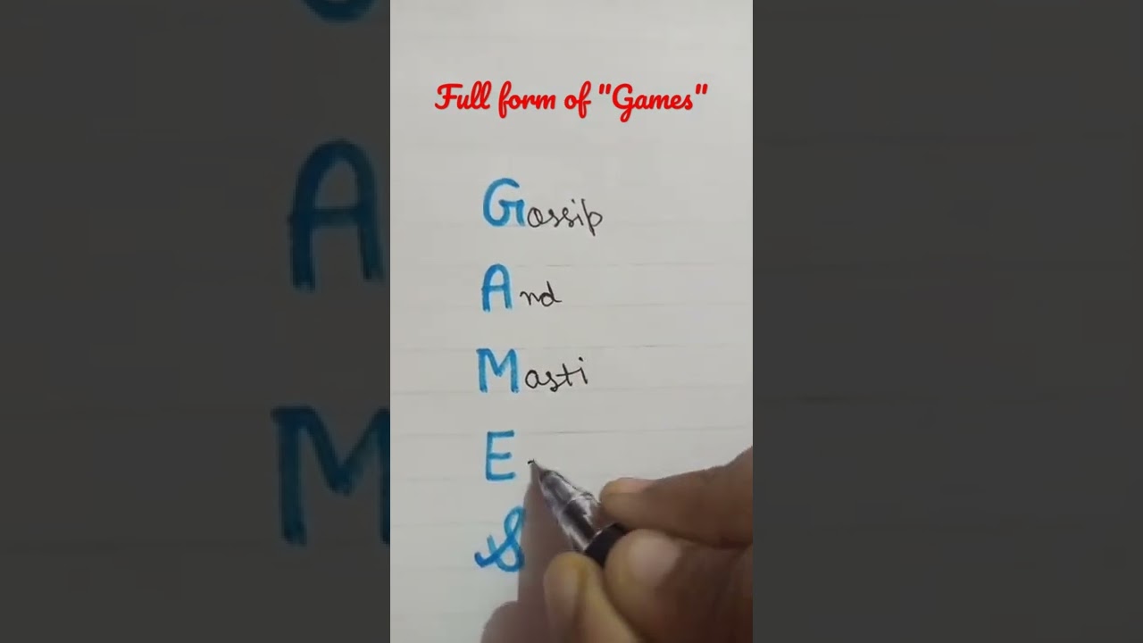 Full form of "Games"...😜🎮