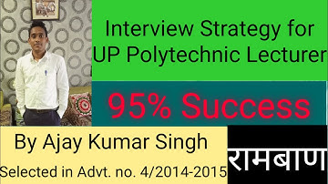 Complete Interview Strategy for UP Polytechnic Lecturer. Interview tips for UPPSC or UP Polytechnic