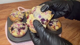 The BEST Blueberry Cream Cheese Muffins Soft & Moist Every Time! screenshot 3