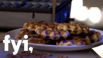 Epic Meal Empire: Making Cinnamon Roll Waffles | Home.Made.Nation