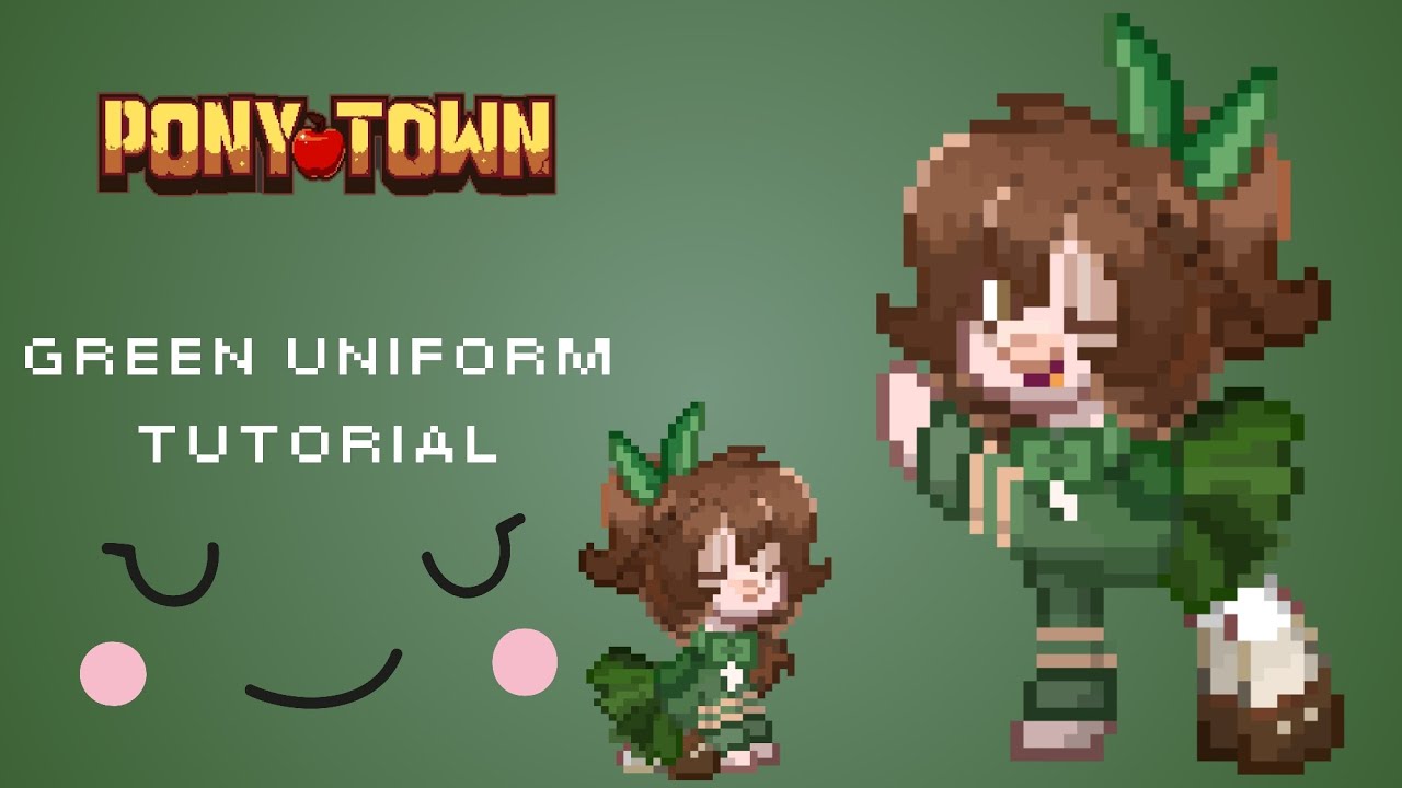 uniform ideas on ponytown | green theme | #ponytown #tutorial - YouTube