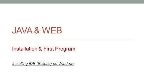 Install Latest Eclipse IDE (Neon, Oxygen) on Windows for JAVA EE | First JAVA Program in Eclipse