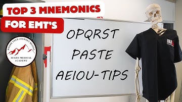 Three easy mnemonics that every EMT should know