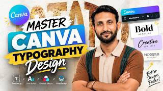 How to Create Typography Design in Canva | Easy Canva Tutorial | Canva Hack | Tip and Tricks