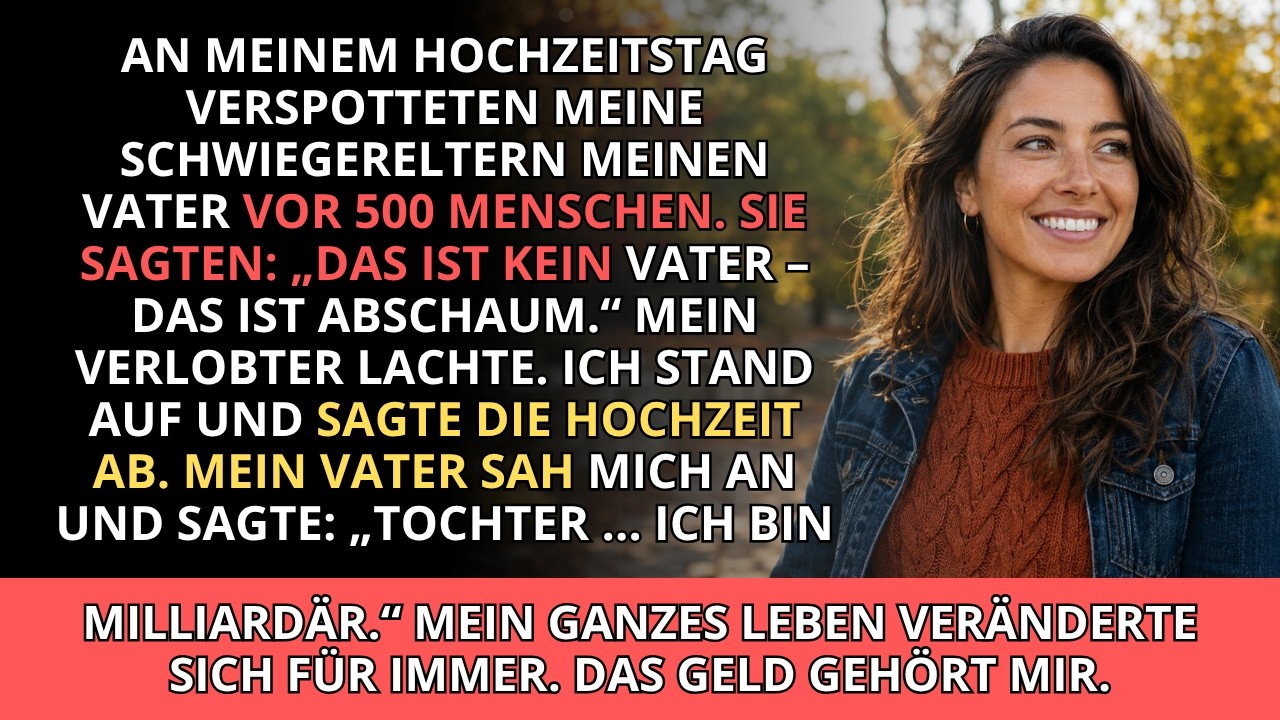 Die Familie meines Ehepartners verspottete meinen Vater auf meiner Hochzeit – sie hätten nie erwa...