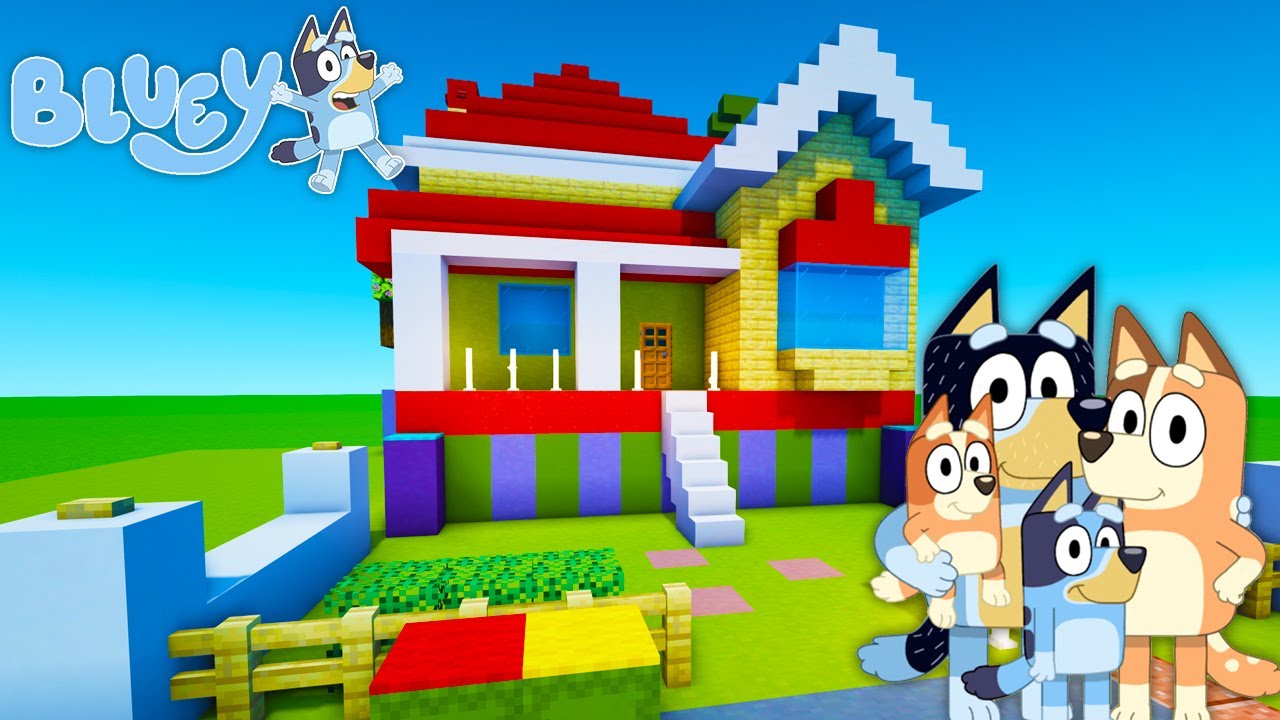 Minecraft Tutorial: How To Make Blueys House (The Heeler House) Bluey 