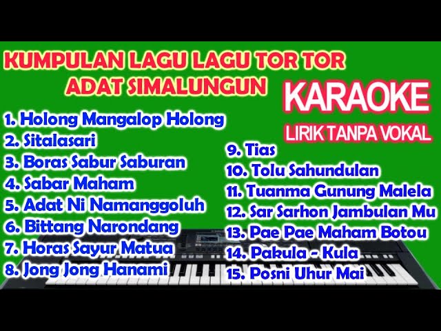 15 Lagu Tortor Adat Simalungun Karaoke Lirik Tanpa Vokal Nonstop Youtube