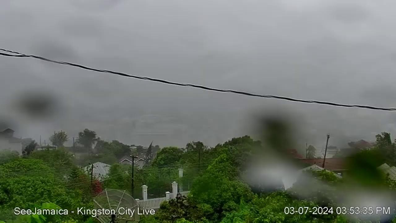 Live Hurricane Beryl destructive cat4 landfall Live cameras Jamaica