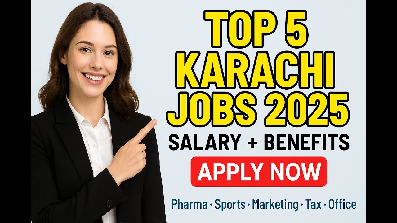 “Top 5 Karachi Jobs 2025 | Pharma, Sports, Marketing & More”