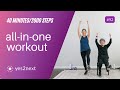 40 minute all in one workout  cardio walk strength work balance stretching