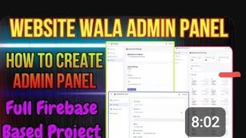 How To Make Admin Panel With Firebase User Login System Online Admin swb Free Sketchware project